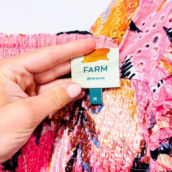 FARM RIO Azalea pink floral print top - Picture 6 of 6